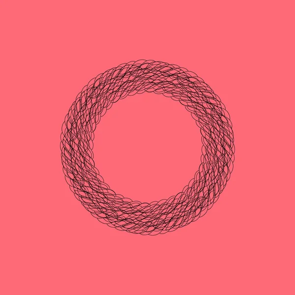 Círculo preto em um fundo rosa-01 —  Vetores de Stock
