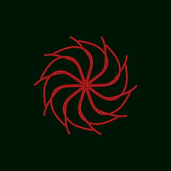 Cirkel av röda rep — Stock vektor