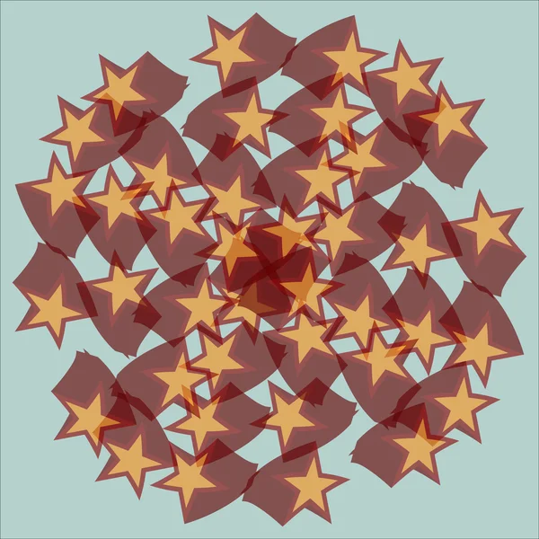 Estrellas que se acercan en azul — Vector de stock