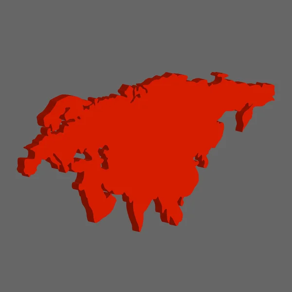 Eurasie. Illustration sur fond gris — Image vectorielle