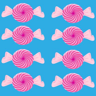 Tatlı şeker mavi bir arka plan üzerinde