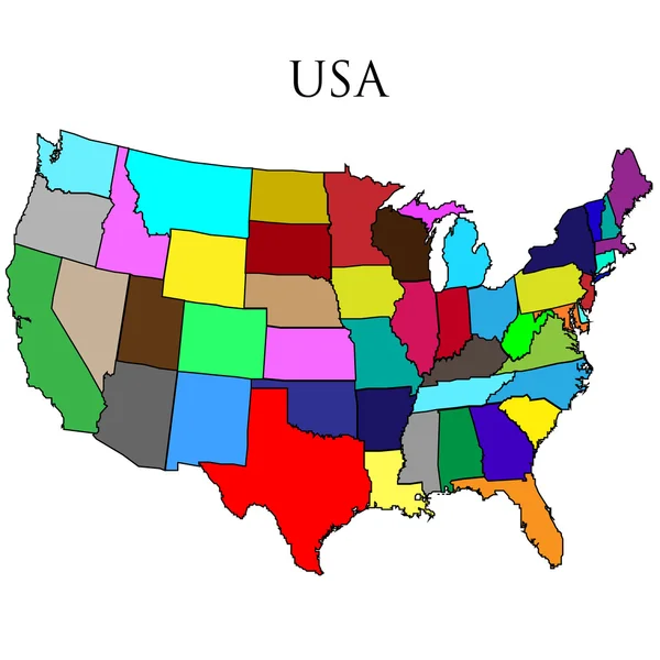 Yhdysvallat kartta valkoinen — vektorikuva