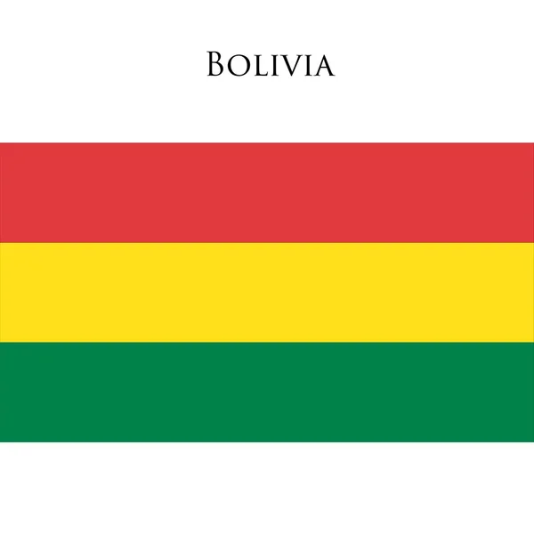 Bandera de Bolivia sobre un blanco — Archivo Imágenes Vectoriales