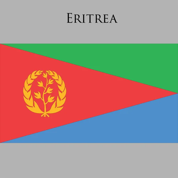 Eritrean flag on a gray — Stock Vector