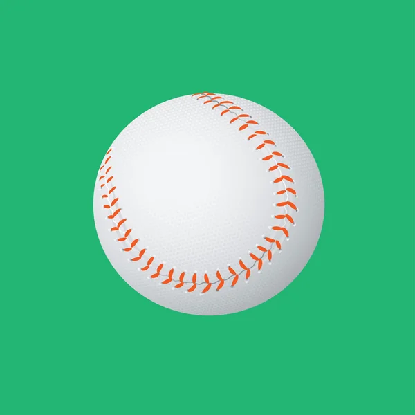 Balle de baseball sur un green — Image vectorielle