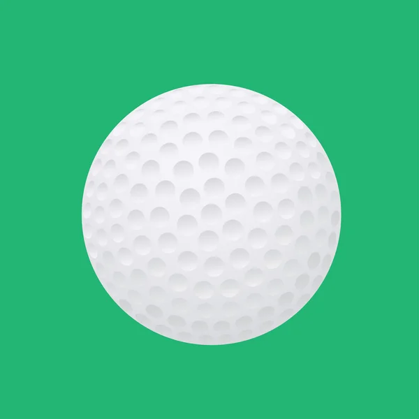 Golf ball on a green — Stock Vector