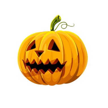 Cadılar Bayramı Balkabağı büyük dişleri ile