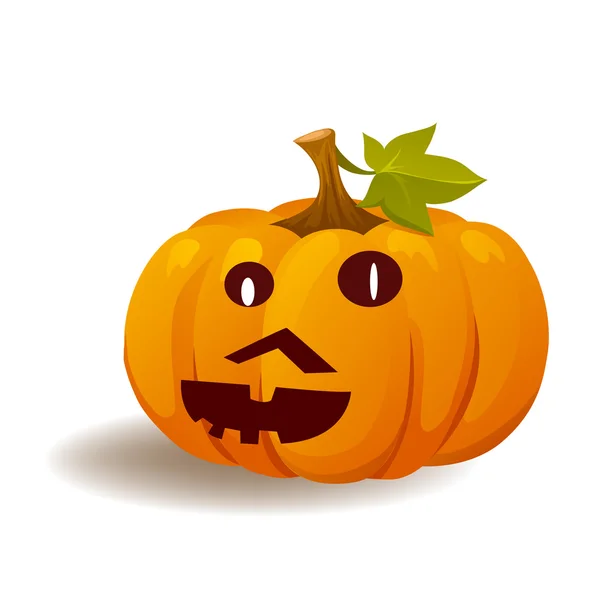 Zucca di Halloween con baffi — Vettoriale Stock