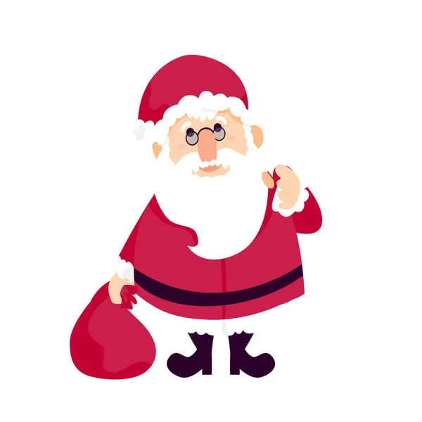 Santa Claus s pytlem dárků — Stockový vektor