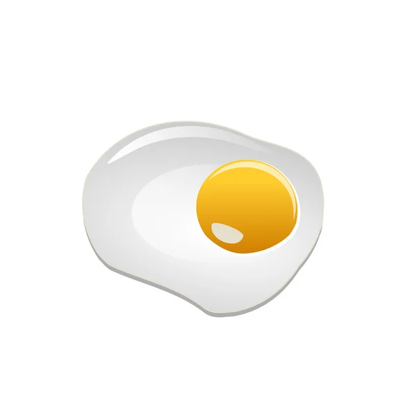 Fastfood gebakken eieren — Stockvector