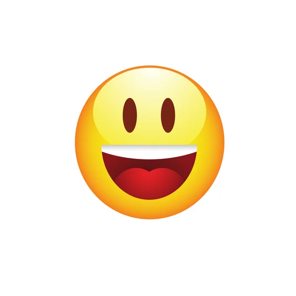 Lachende emoticon met lachende ogen — Stockvector