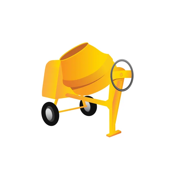 Large construction concrete mixer — Stock Vector