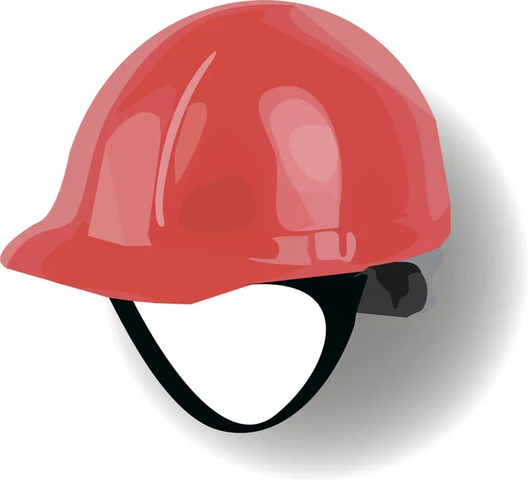 红色建筑硬帽头盔 — 图库矢量图片