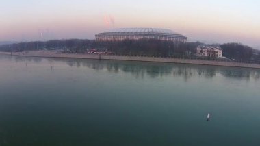 Uçan Nehri Moskova, bir büyük spor salonu Luzhniki
