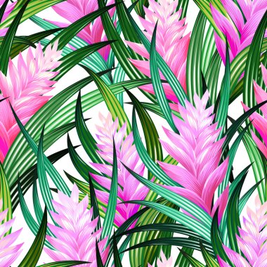 Dikişsiz tropikal vektör desen