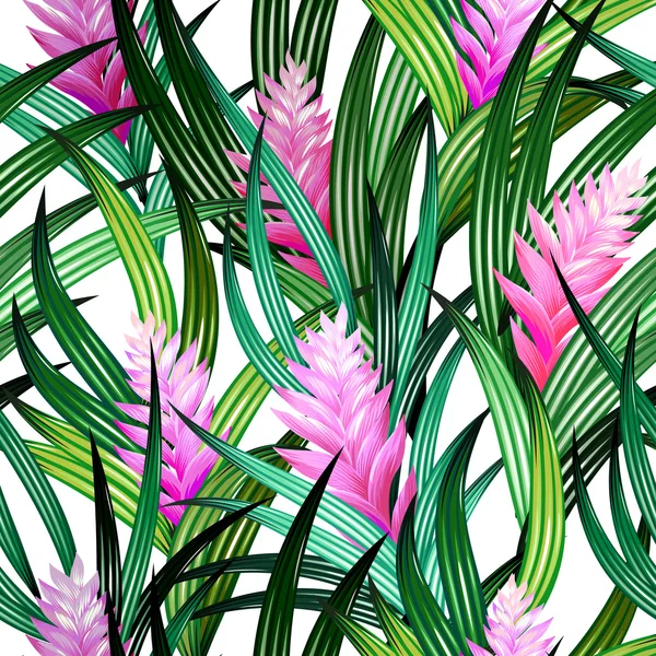 Modèle de vecteur tropical sans couture — Image vectorielle
