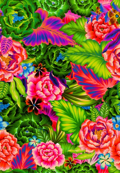 원활한 꽃 멕시코 패턴 — 스톡 사진