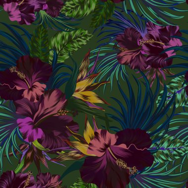 Vektör tropikal desen