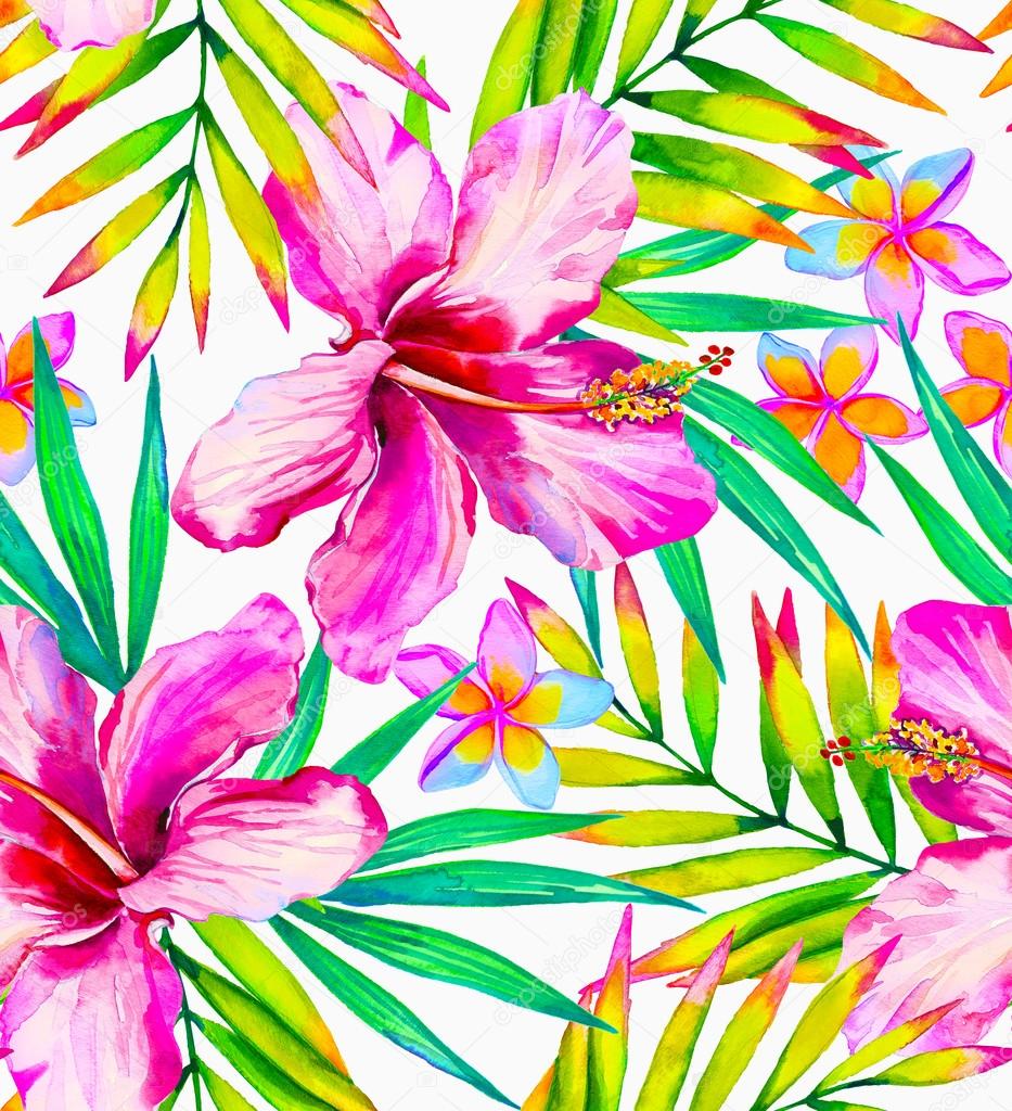 exotic flowers pattern