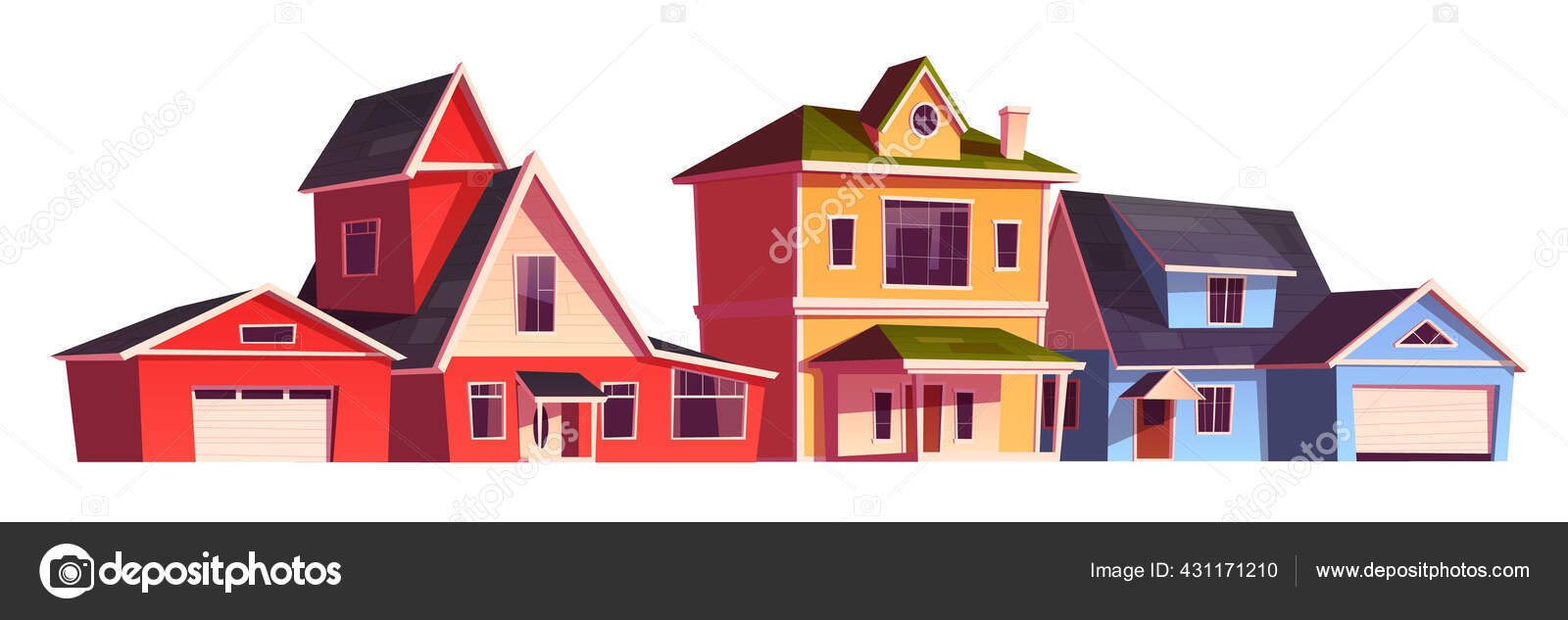 Banliyö Evleri Yerleşim Evleri Emlak Kırsal Binaları Garajlı Iki Katlı