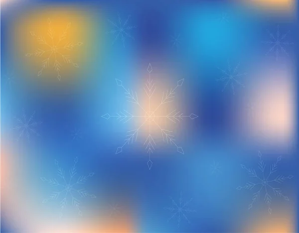 Тло Від Градієнта Сніжинок Різних Розмірів Пастельних Кольорів Нового Року — стоковий вектор