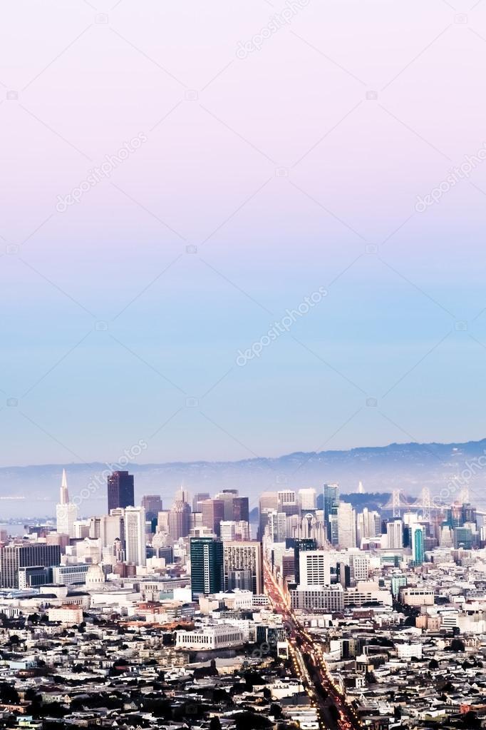 San Francisco Aerial Cityscape with Sky