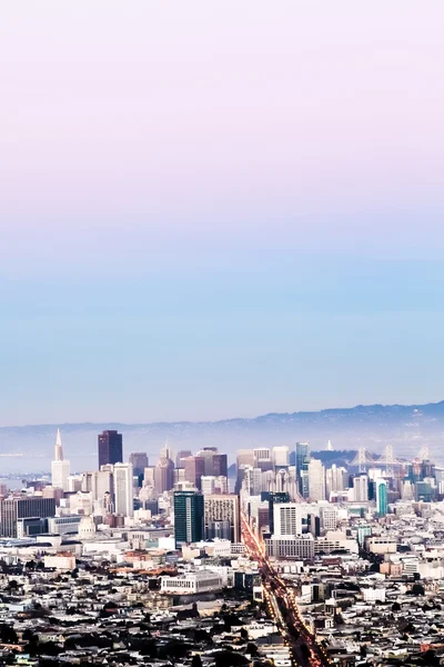 San Francisco antenn stadsbilden med himmel — Stockfoto