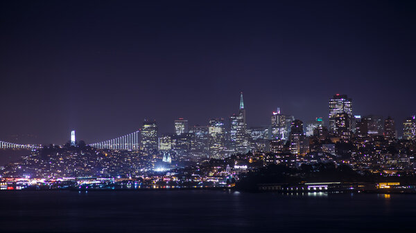 Ночной вид на Сан-Франциско