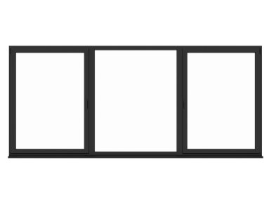 Beyaz arkaplandaki örnek pencerenin resmi. 3B Hazırlama