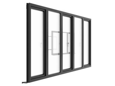 Beyaz arkaplandaki örnek pencerenin resmi. 3B Görüntü