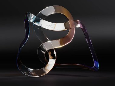 Farklı nesnelerin geometrik bileşimi, 3B illüstrasyon