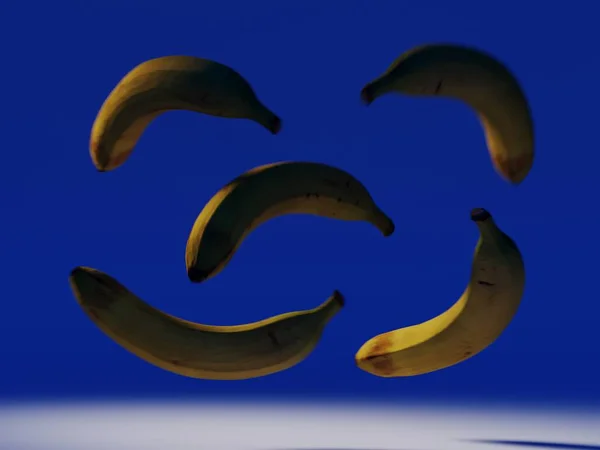 Bild Von Bananen Auf Farbigem Hintergrund Illustration — Stockfoto