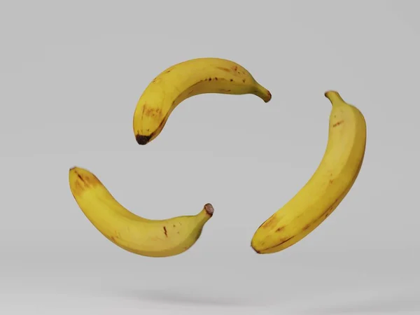 Изображение Бананов Цветном Фоне Иллюстрация — стоковое фото