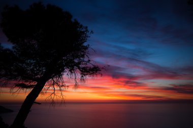 Deia Majorc içinde yakınındaki güzel gün batımı