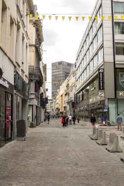 Brüksel, BELGIUM - 7 Temmuz 2019: Brüksel şehir merkezi, Brüksel Başkent Bölgesi