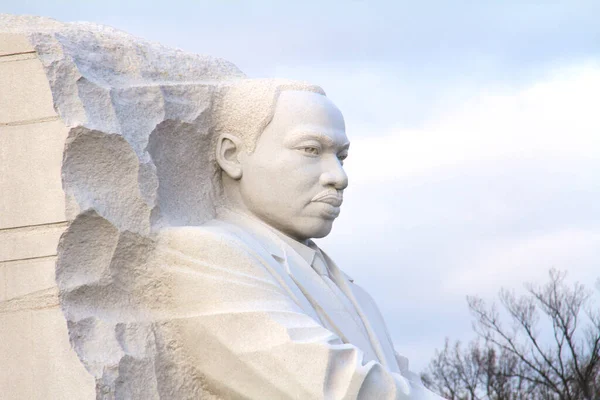 Washington Martin Luther King Memorial Porträt Des Bürgerrechtlers Granit Gemeißelt — Stockfoto