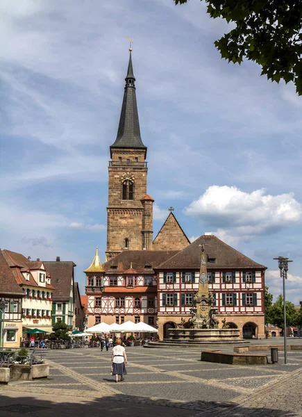 Schwabach Німеччина Березня 2018 Середньовічне Старовинне Місто Alt Stadt Вид — стокове фото