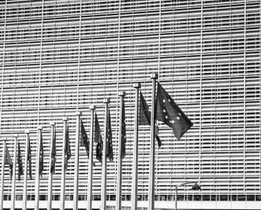 Brüksel ve BELGIUM Avrupa Komisyonu 'nun Brüksel, Belçika ve Avrupa' daki genel merkez binası