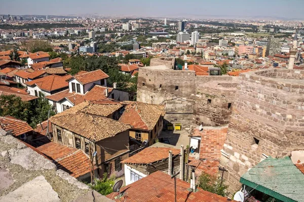 Ankara Kale Duvarı Ankara Türkiye Manzaralı — Stok fotoğraf