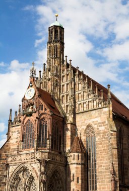 Nuremberg Frauenkirche Kilisesi, Bavyera, Almanya