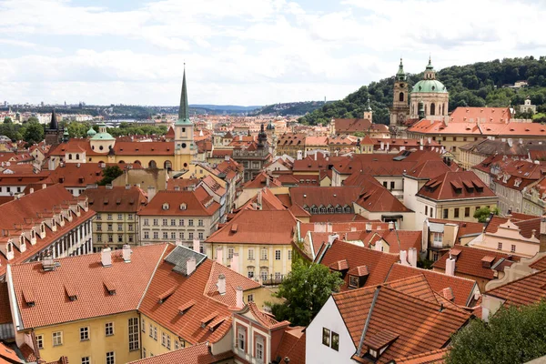 Panorama Aéreo Verão Arquitetura Cidade Velha Praga República Tcheca — Fotografia de Stock