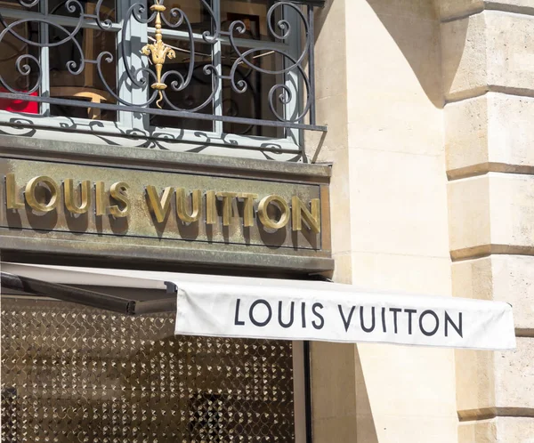 Paris France Вхід Магазину Люкс Моди Louis Vuitton Місці Vendome — стокове фото