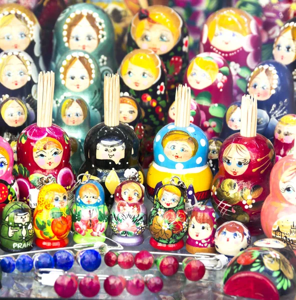 Grupo Muñecas Rusas Anidando Muñecas Matryoshka — Foto de Stock