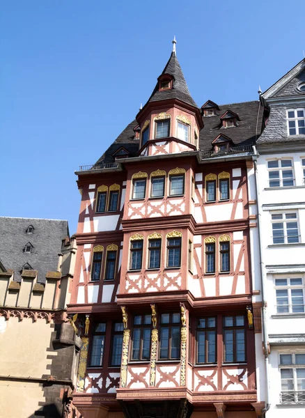 Plaza Del Casco Antiguo Romerberg Frankfurt Alemania — Foto de Stock