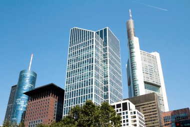  Frankfurt, Almanya 'nın gökyüzü manzarası