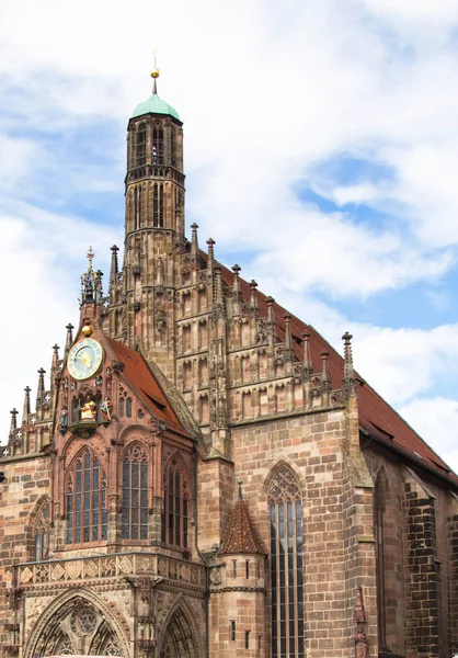 Igreja Frauenkirche Nurnberg Baviera Alemanha — Fotografia de Stock