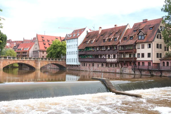 Norymberga Niemcy Stare Miasto Nad Rzeką Pegnitz — Zdjęcie stockowe