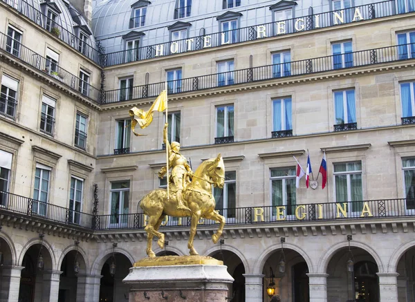 Golden Statue Saint Joan Arc Paris France — Stock Photo, Image