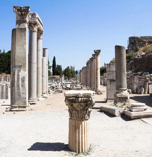 Efes Türkiye Deki Antik Kalıntılar — Stok fotoğraf