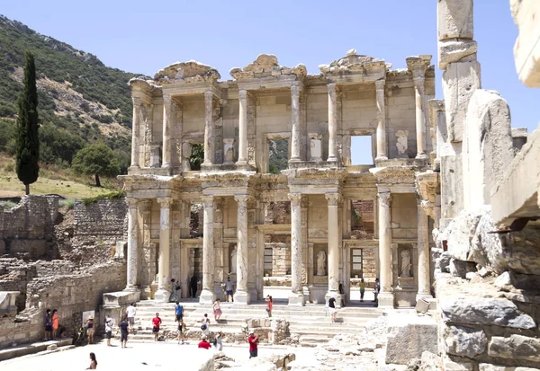 Celsus Biblioteket Efesus Turkiet — Stockfoto